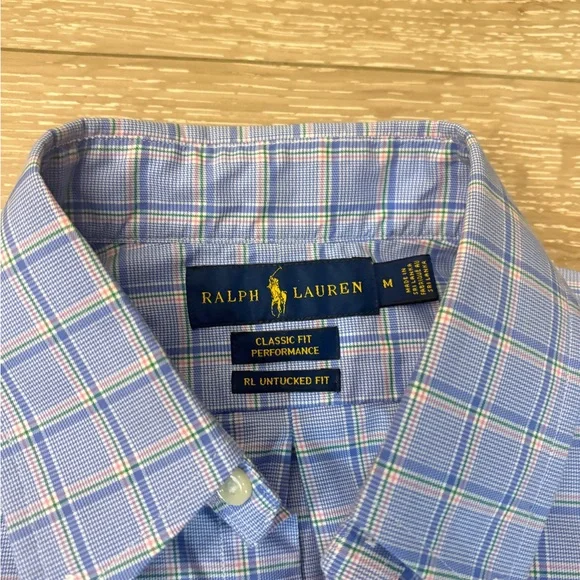Ralph Lauren Light Blue Plaid Men's Shirt - Picture 4 of 5